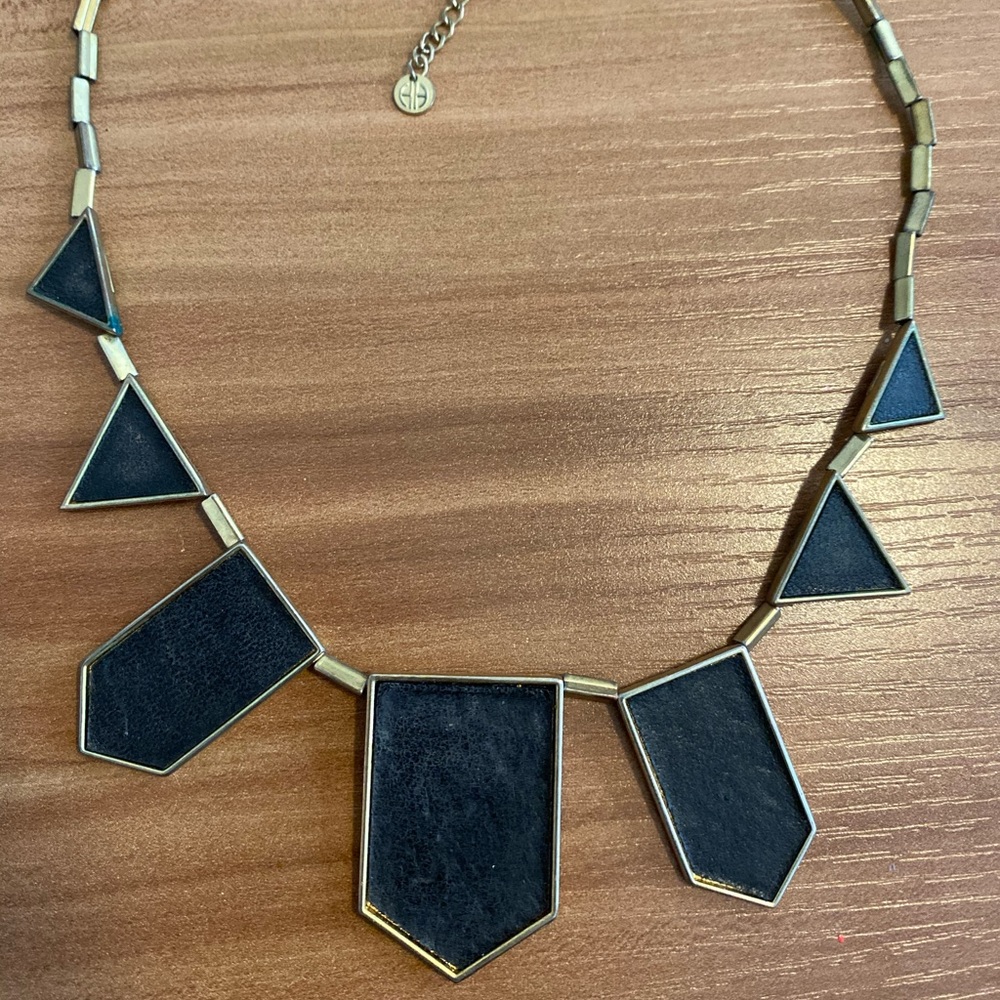 House of Harlow black leather necklace